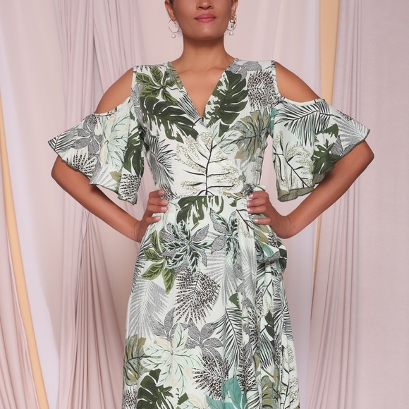 Floral Print Wrap Maxi Dress luxury resort - Picture 3 of 6